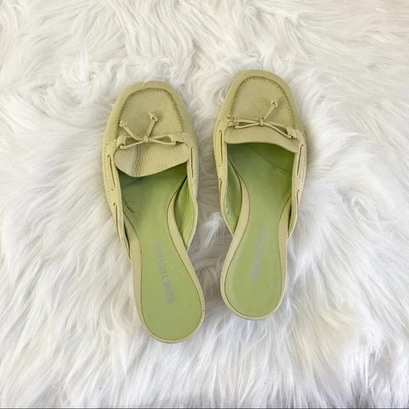 Bene Trovato Vanity slip on green ribbon sandals 9 - Picture 2 of 7